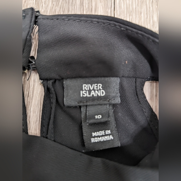 River Island Black Halter Top with crystal trim US 6 (UK 10) - Picture 5 of 6